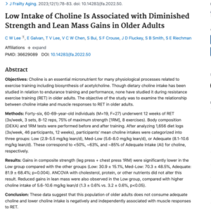 Study - choline sunflower lecithin